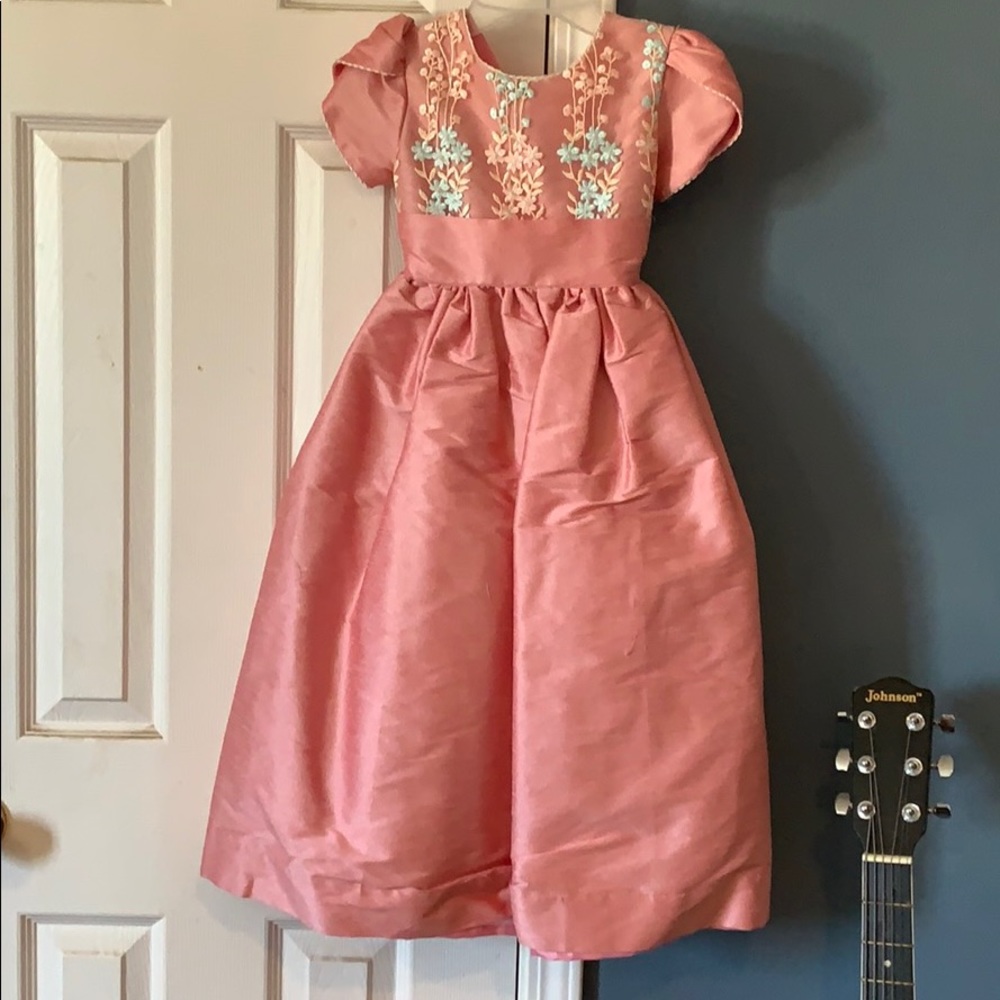 Pink Floral Formal wear dress